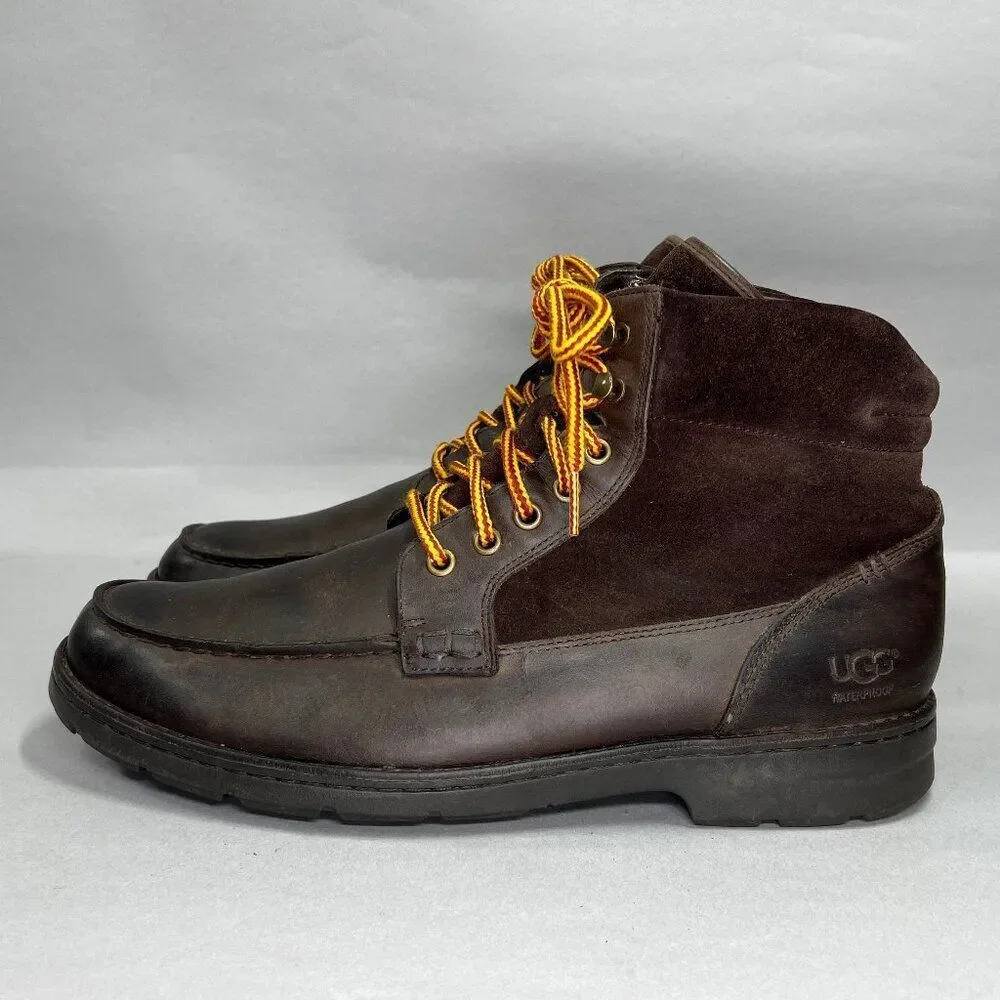 UGG Barrington Boots‎ Men's 12 Brown Leather Waterproof Insulated Outdoor Winter